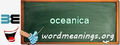 WordMeaning blackboard for oceanica